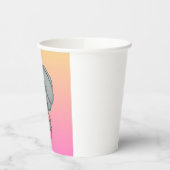 Blue flower with pink background pappbecher (Links)