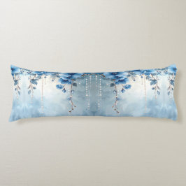 Blue Flowers and Pearls Body Pillow Seitenschläferkissen