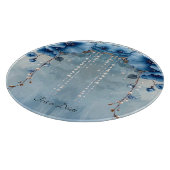 Blue Flowers and Pearls Cutting Board Schneidebrett (Ecke)