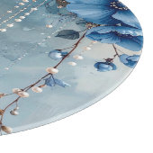 Blue Flowers and Pearls Cutting Board Schneidebrett (Ecke)