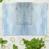 Blue Flowers and Pearls Kitchen Towel Geschirrtuch (Gefaltet)