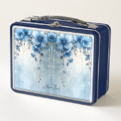 Blue Flowers and Pearls Lunch box (Vorderseite)
