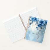 Blue Flowers and Pearls Notebook Notizblock (Innenseite)