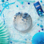 Blue Flowers and Pearls Pappteller (Party)