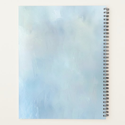 Blue Flowers and Pearls Planner Planer (Rückseite)