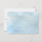 Blue Flowers and Pearls RSVP Card (Rückseite)