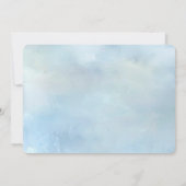 Blue Flowers and Pearls Save The Date (Rückseite)