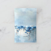 Blue Flowers and Pearls Thank You Card Dankeskarte (Innenseite)