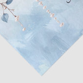 Blue Flowers and Pearls Tissue Paper Seidenpapier (Detail)