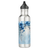 Blue Flowers and Pearls Water Bottle Edelstahlflasche (Rechts)