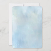 Blue Flowers and Pearls Wedding Invitation Einladung (Rückseite)