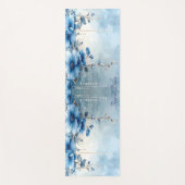 Blue Flowers and Pearls Yoga Mat Yogamatte (Vorderseite)