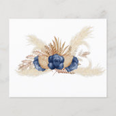 Blue Flowers Beratung für Couple Brautparty Card Flyer (Hinten)