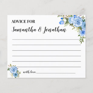 Blue Flowers Beratung für Happy Couple Duwer Card Flyer