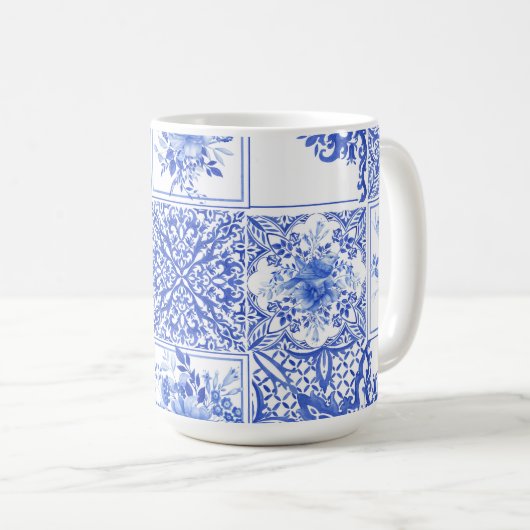 Blue Flowers, Blue China, Ferkel, Birds  Kaffeetasse (VorderseiteRechts)