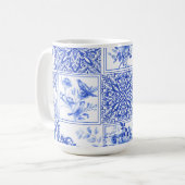 Blue Flowers, Blue China, Ferkel, Birds  Kaffeetasse (Vorderseite Links)