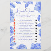 Blue flowers Bridal shower He said she said (Vorderseite)