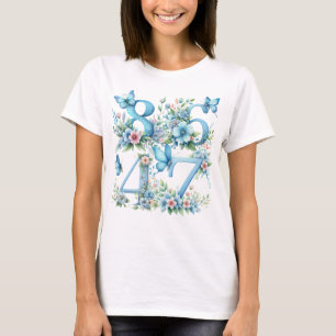 BLUE FLOWERS & BUTTERFLIES 8647 ANTI TRUMP NUMMER T-Shirt