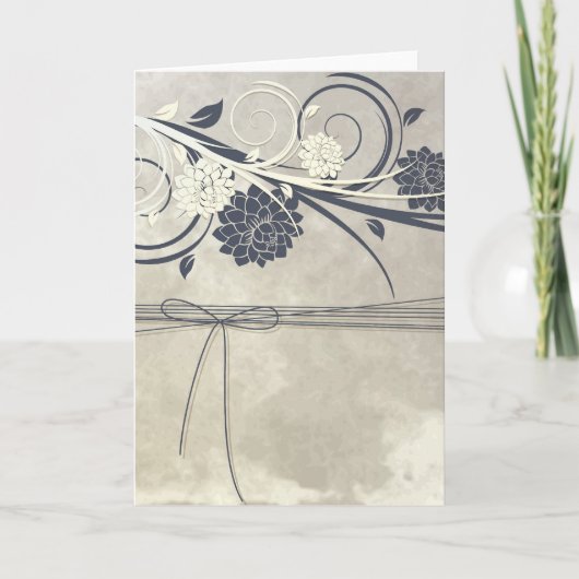 Blue Flowers Card Karte (Vorderseite)