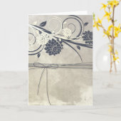 Blue Flowers Card Karte (Gelbe Blume)