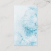 Blue Flowers Elegante Diaper Raffle Ticket Begleitkarte (Rückseite)