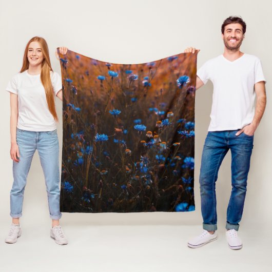 Blue flowers fleecedecke (Beispiel)