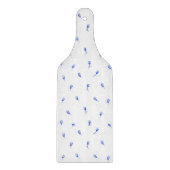 Blue Flowers Floral Boho Cutting Board Schneidebrett (Vorderseite)