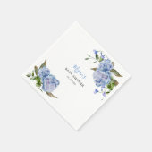 Blue Flowers Garden Boy Baby Dusche Serviette (Ecke)