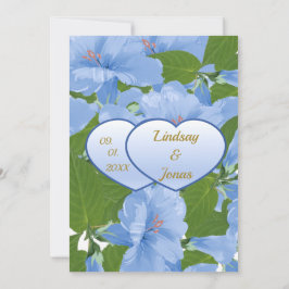 Blue Flowers Garden Einladungskarte Einladung