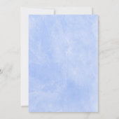 Blue Flowers Geometric Frame Baby Dusche Einladung (Rückseite)