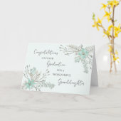 Blue Flowers Grandtochter Abschluss Karte (Gelbe Blume)