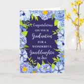 Blue Flowers Grandtoine Abschluss Card Karte (Gelbe Blume)