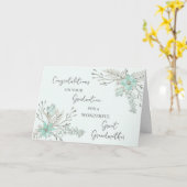 Blue Flowers Großer Großmuttermütter Abschluss Karte (Gelbe Blume)