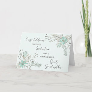 Blue Flowers Großer Großmuttermütter Abschluss Karte