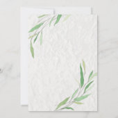 Blue Flowers Grüne Terrarium Babydusche Einladung (Rückseite)