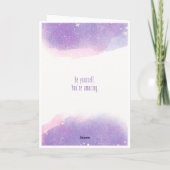 Blue Flowers Happy Birthday Card Karte (Rückseite)