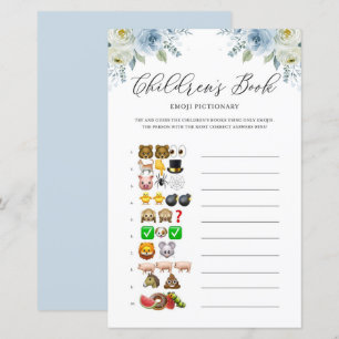 Blue Flowers Kinderbuch Emoji Baby Showspiel