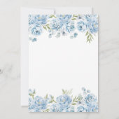 Blue Flowers Lemon Main Squeeze Brautparty Einladung (Rückseite)