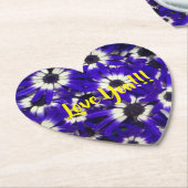 Blue Flowers Liebe Ya Paper Untersetzer (angewinkelt)