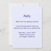 Blue Flowers Mason Jars Bridesmaid Card Einladung (Rückseite)