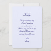 Blue Flowers Mason Jars Trauzeugin Card Einladung (Rückseite)