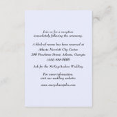 Blue Flowers Mason Jars Wedding Details Begleitkarte (Rückseite)