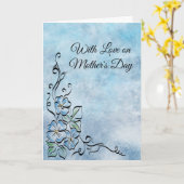 Blue Flowers Mother's Day Card Karte (Gelbe Blume)