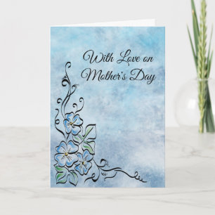 Blue Flowers Mother's Day Card Karte