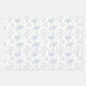Blue flowers outline drawing in ink  geschenkpapier set (Vorderseite 3)