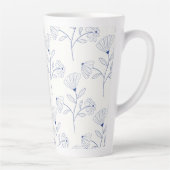 Blue flowers outline drawing in ink  milchtasse (Rechts)