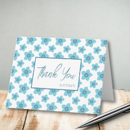 Blue Flowers Personalisiert Vielen Dank