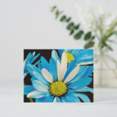 Blue Flowers Postcard Postkarte (Stehend Vorderseite)