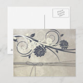 Blue Flowers Postcard Postkarte (Vorne/Hinten)