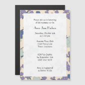 Blue Flowers, Purple Flowers, Baby Shower Magneteinladung (Vorne/Hinten)
